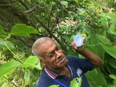 Community members working on local project